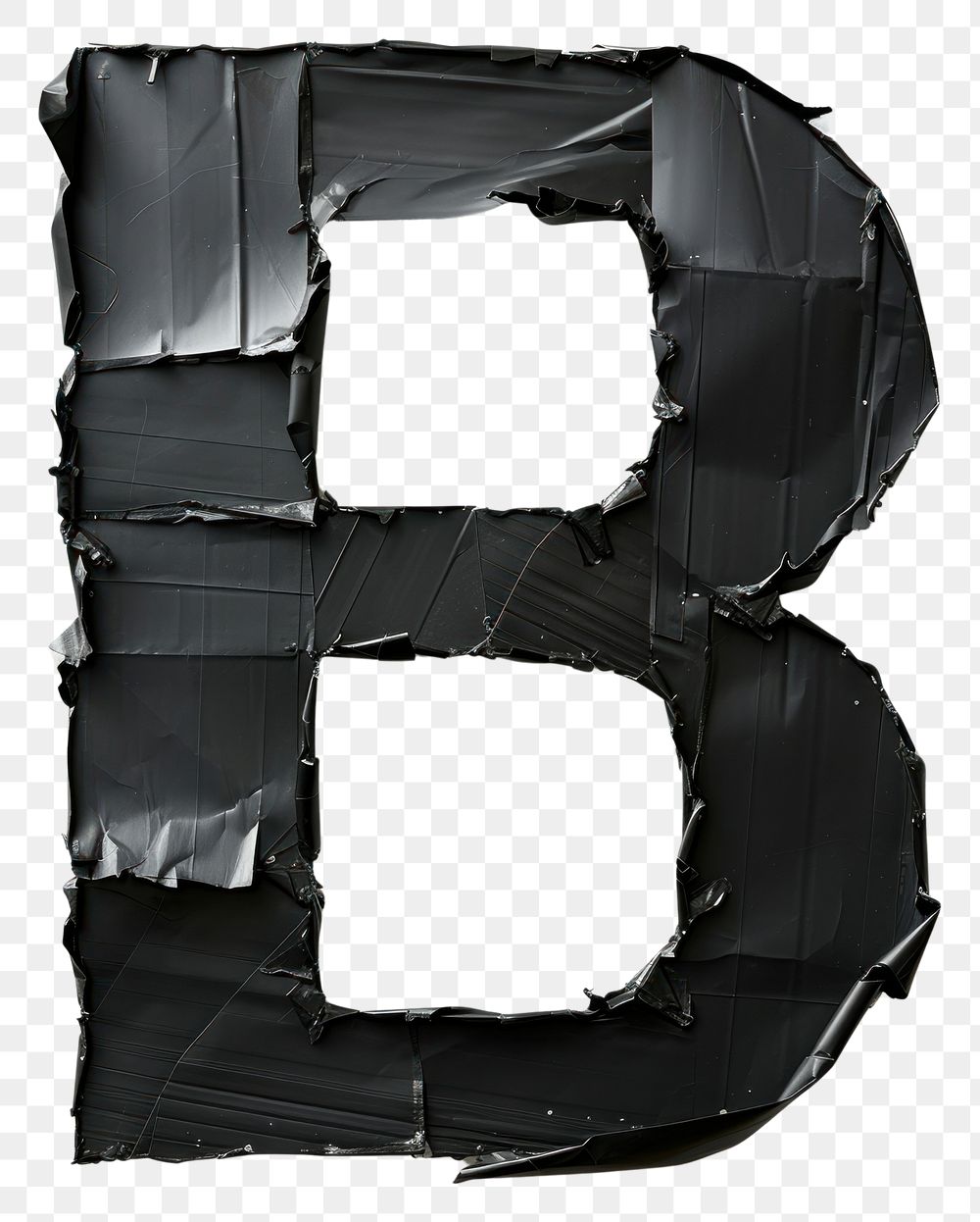 PNG Tape letters B black text clothing.
