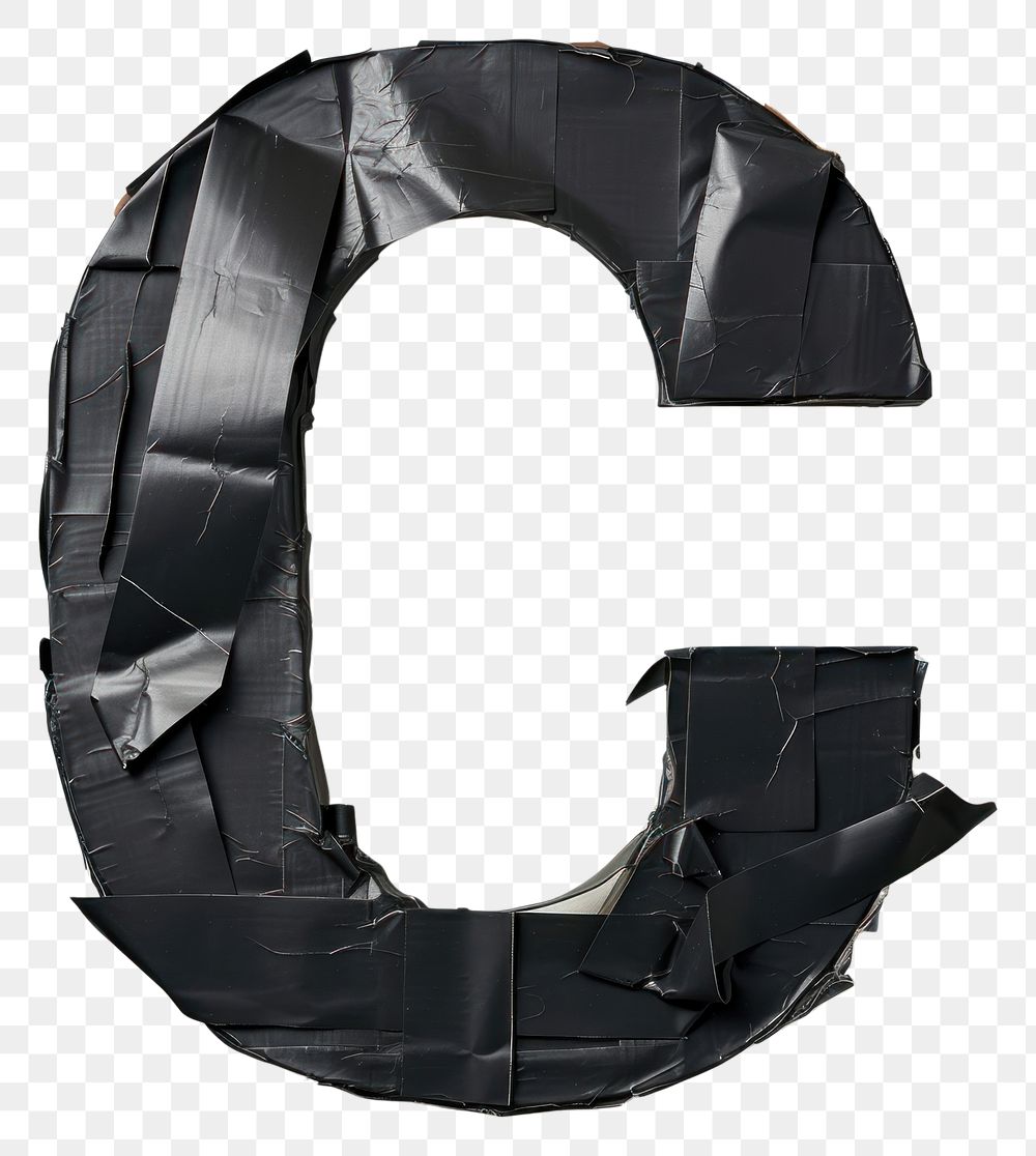 PNG Tape letters C black art clothing.
