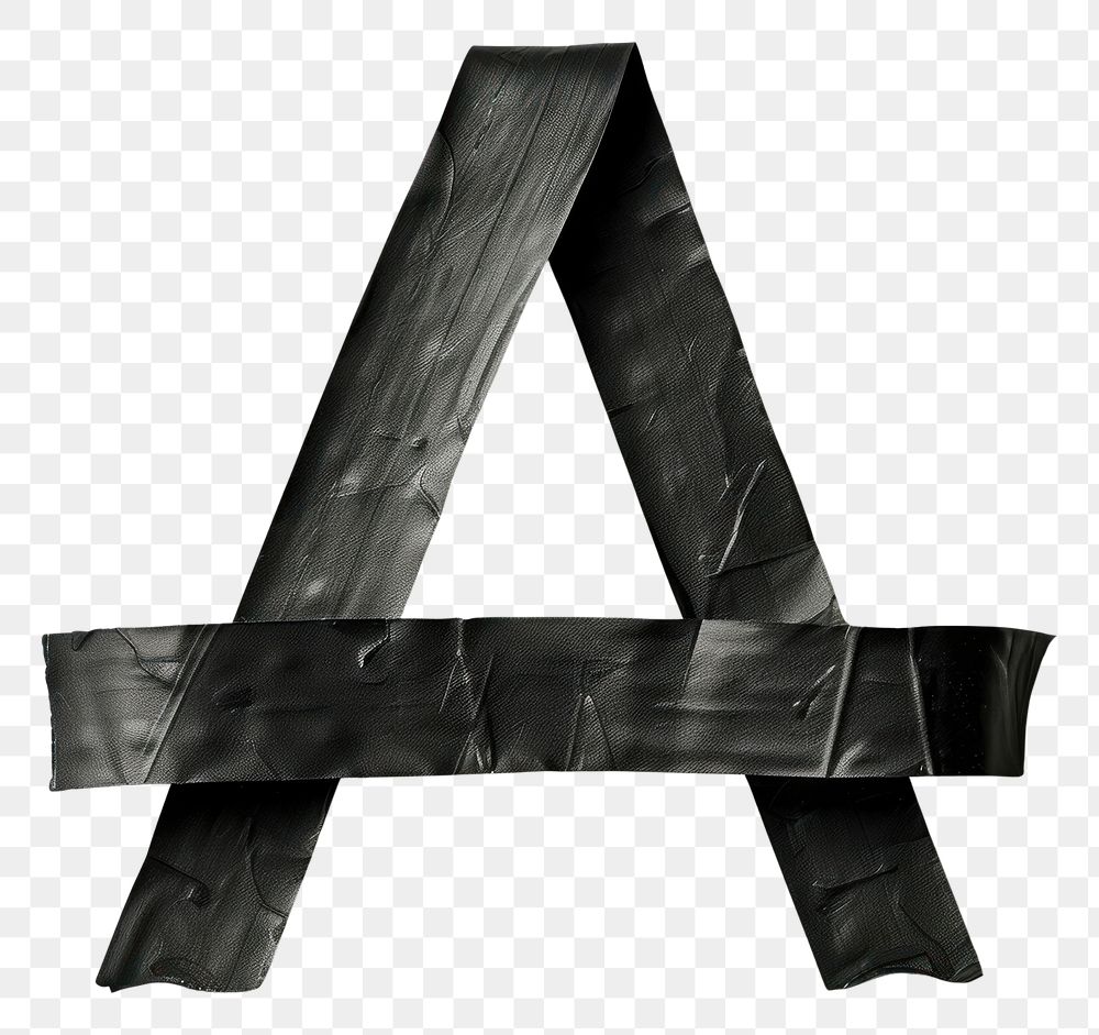 PNG Tape letters A symbol black triangle.