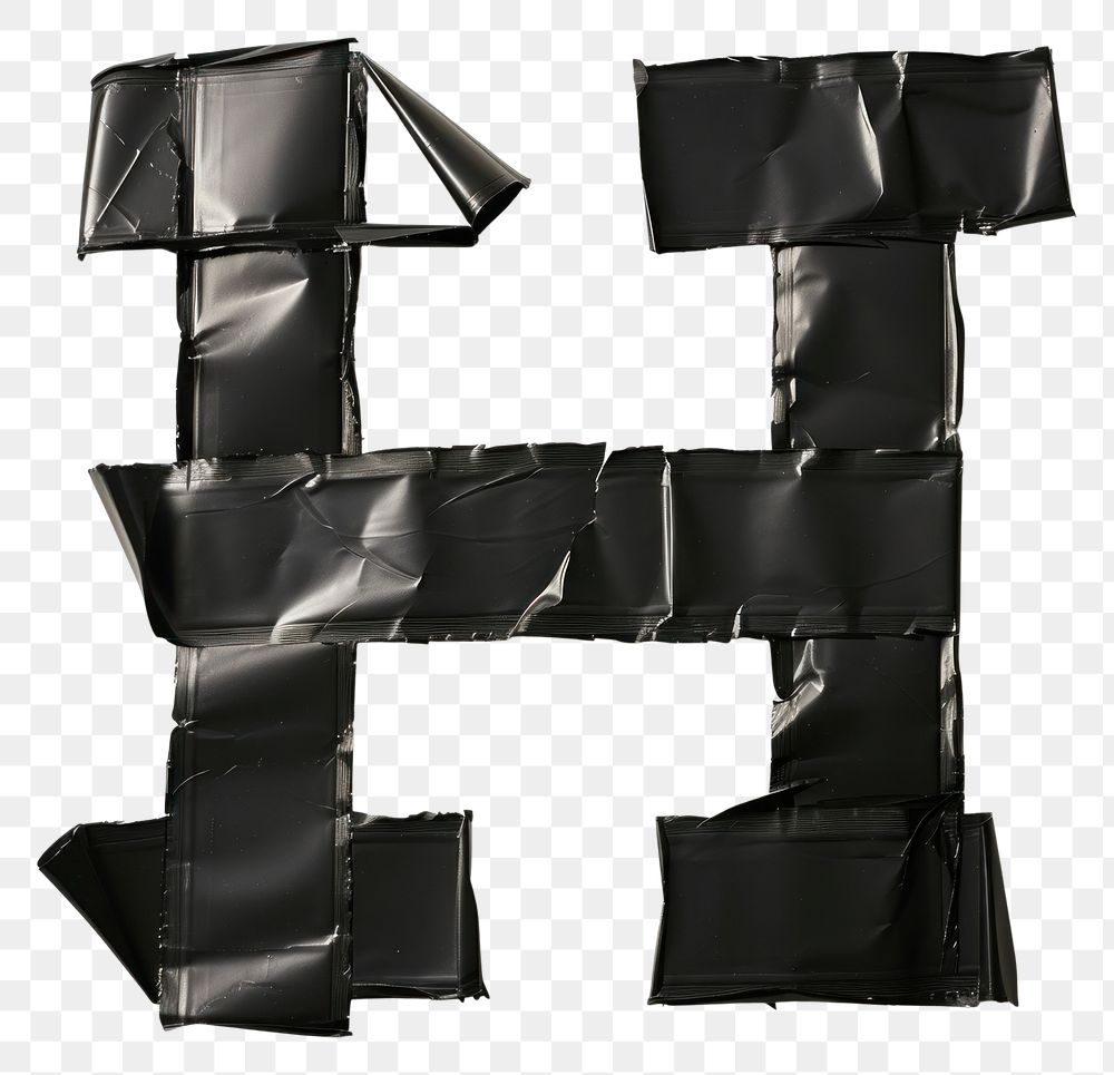 PNG Tape letters H black accessories creativity.