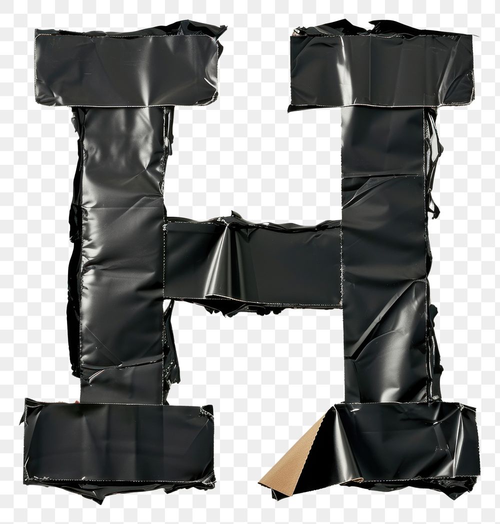 PNG Tape letters H black white background accessories.