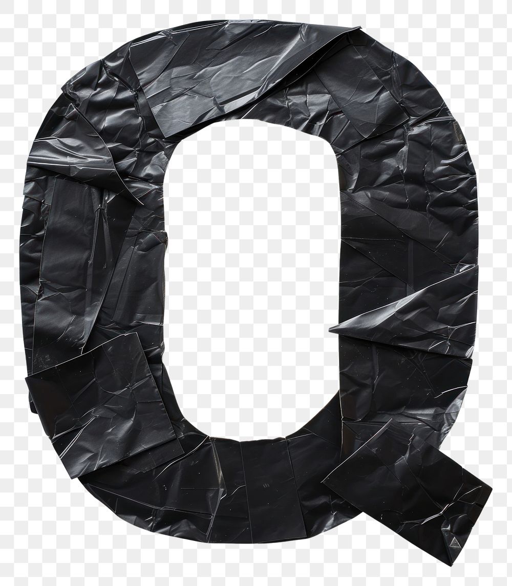 PNG Tape letters Q black art clothing.