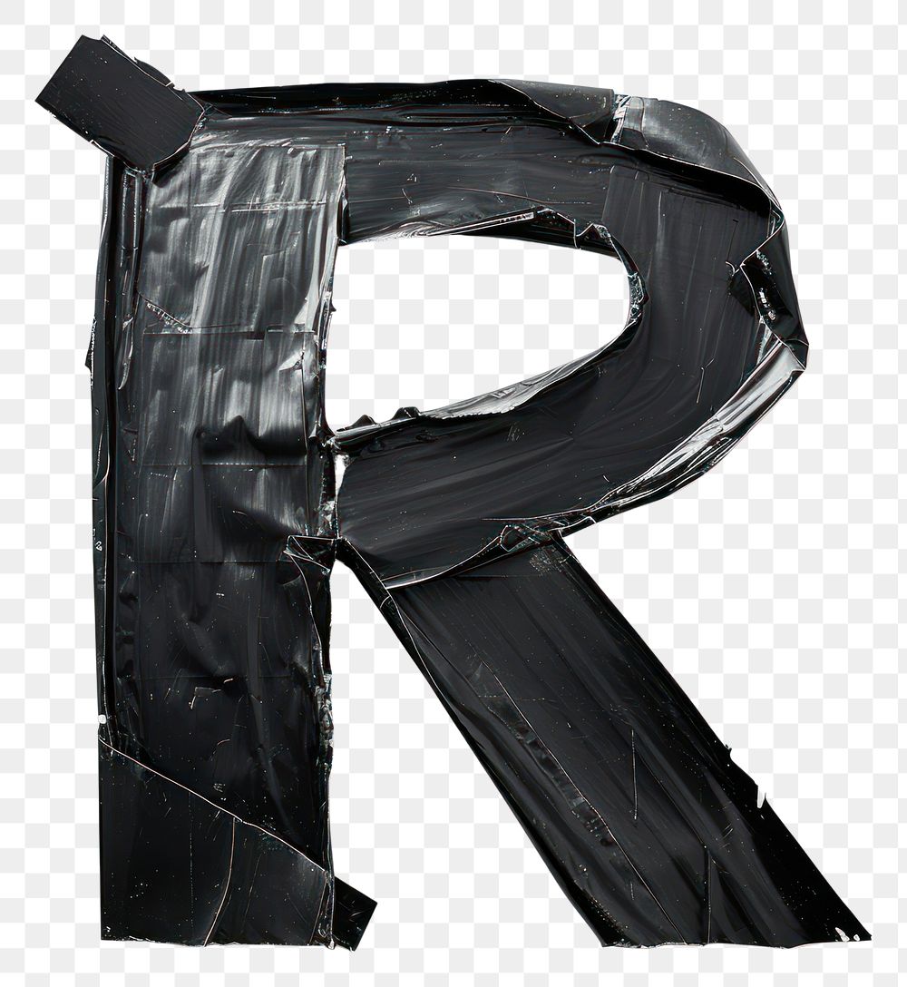 PNG Tape letters R black text letterbox.