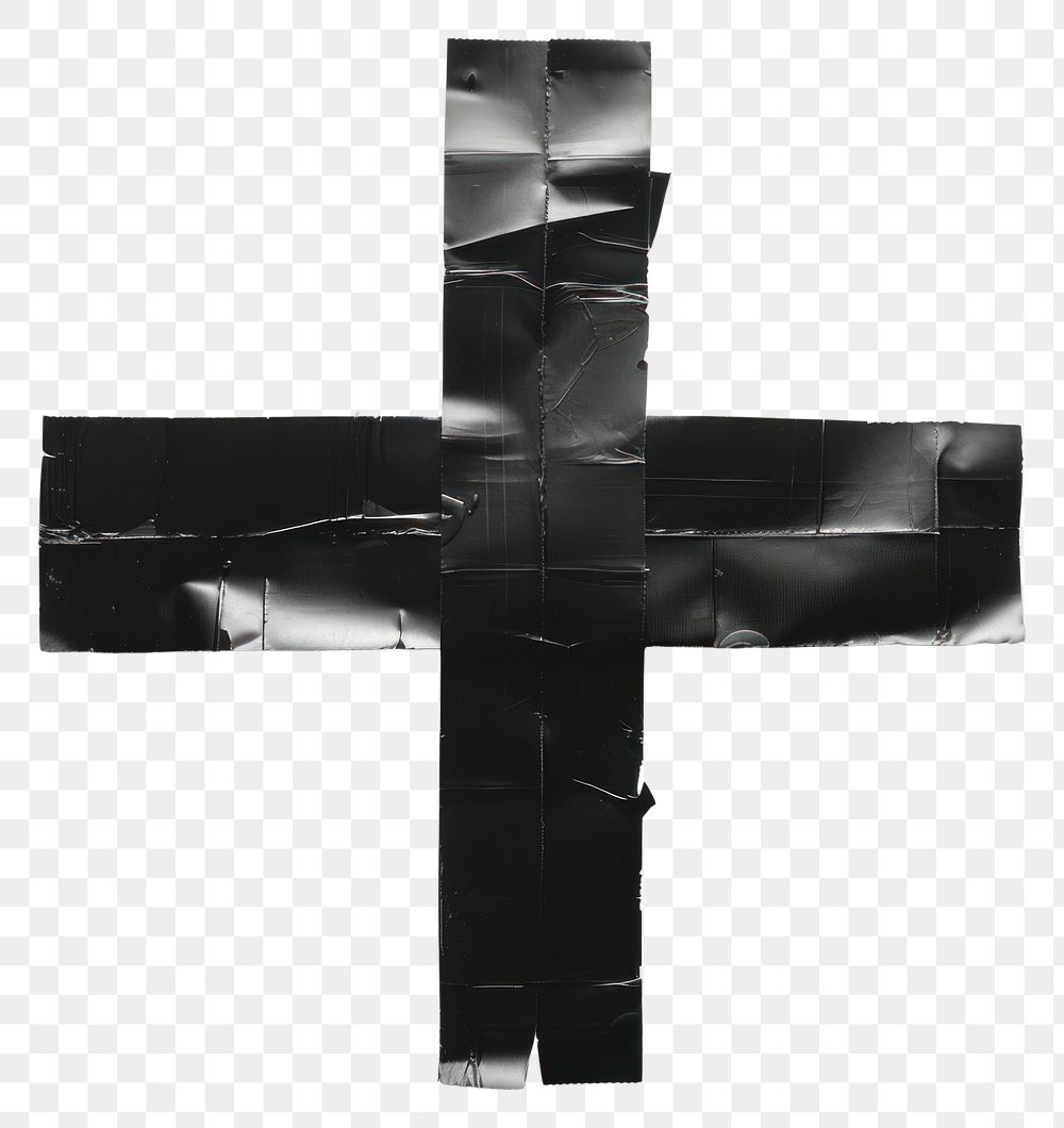 PNG Tape letters t symbol cross black.