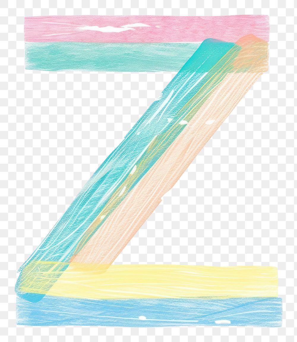 PNG Cute letter z text number art.