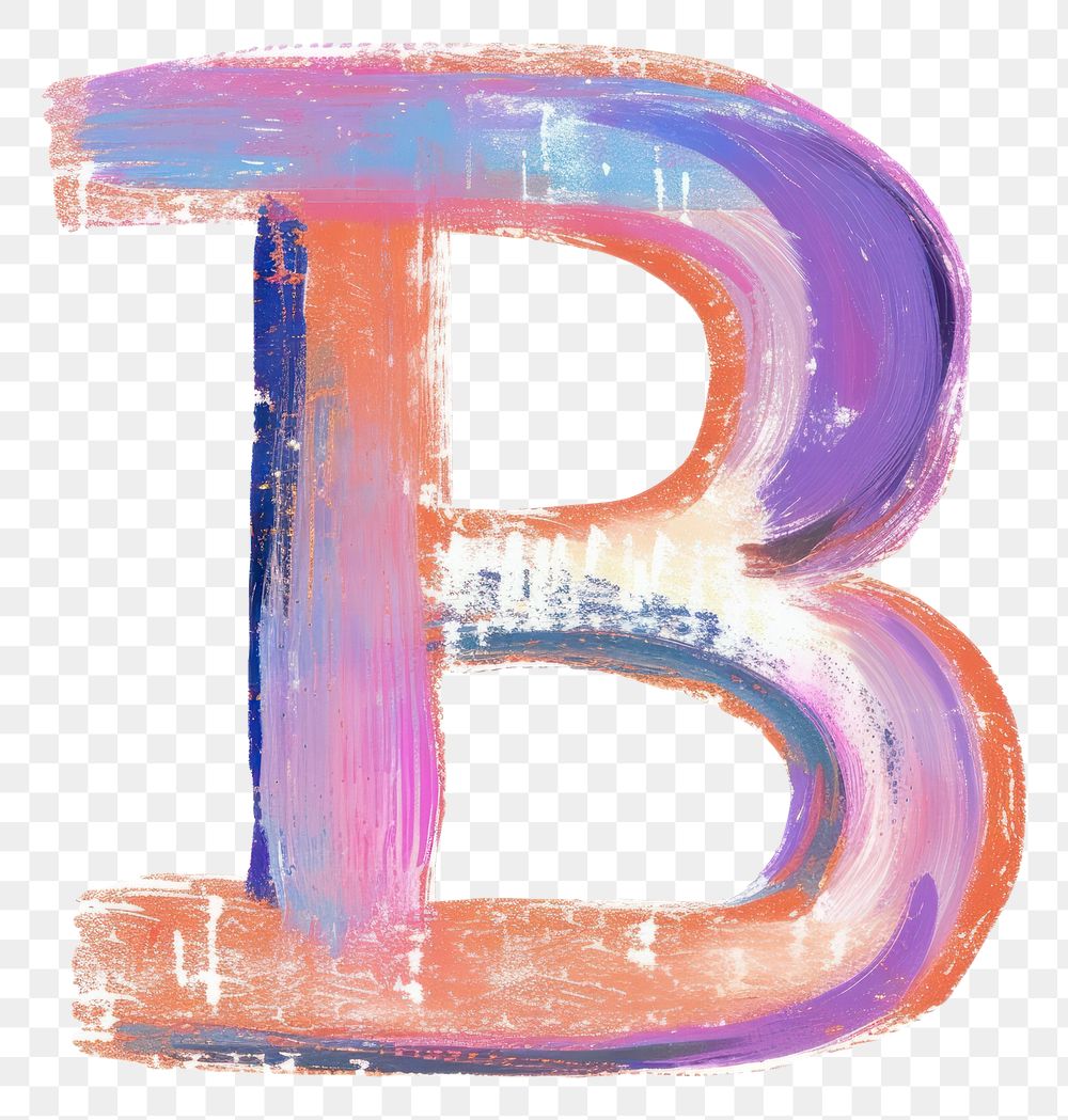 PNG Cute letter B number text alphabet.
