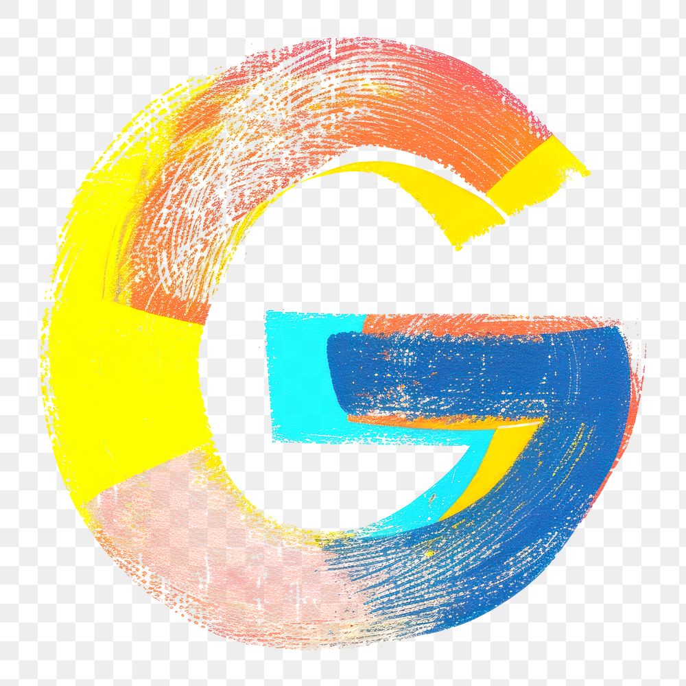 PNG Cute letter G text symbol number.