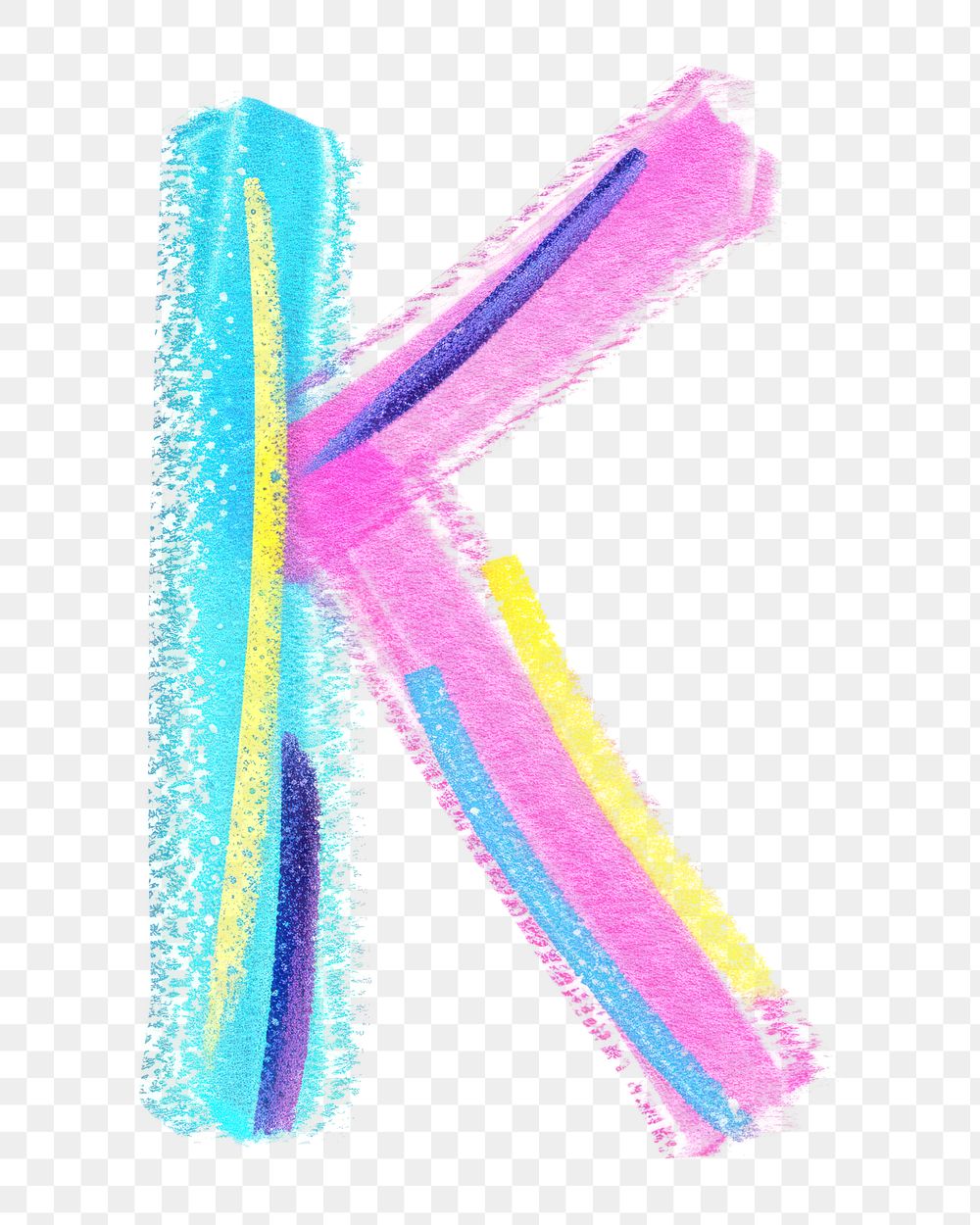 PNG Cute letter K purple text white background.