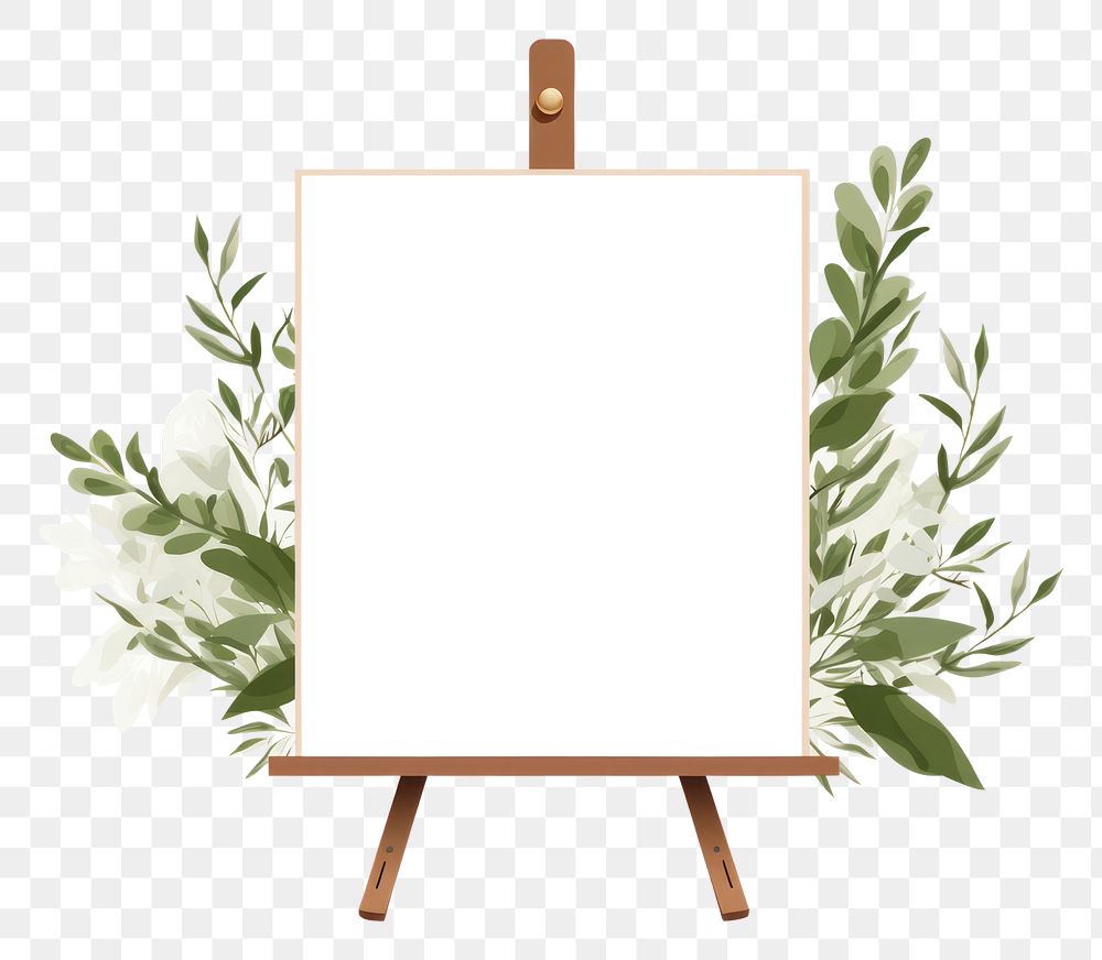 PNG Wedding Board Mockup plant white background absence.