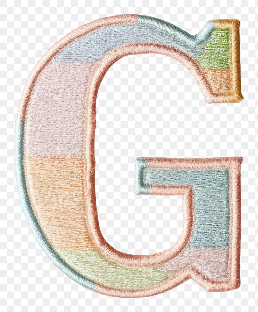 PNG Patch letter G number text white background.