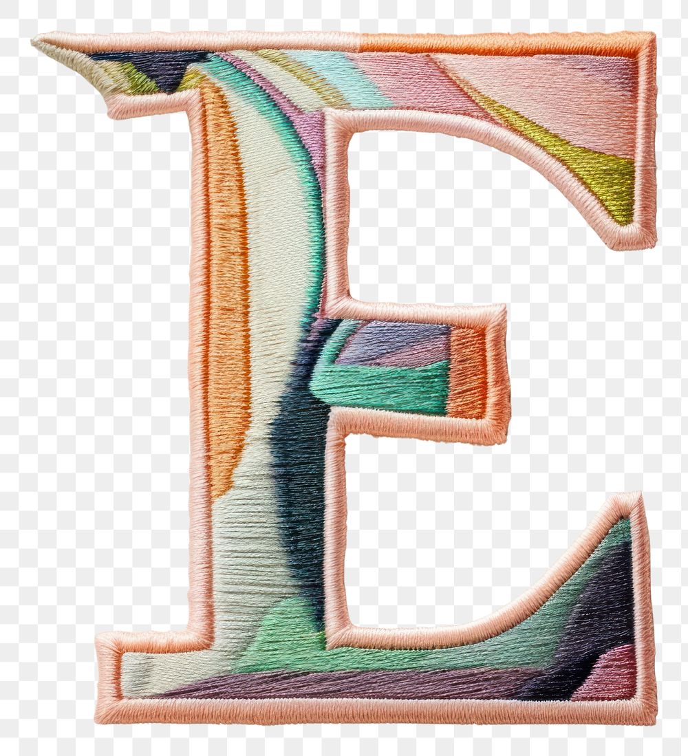 PNG Patch letter E creativity alphabet pattern.