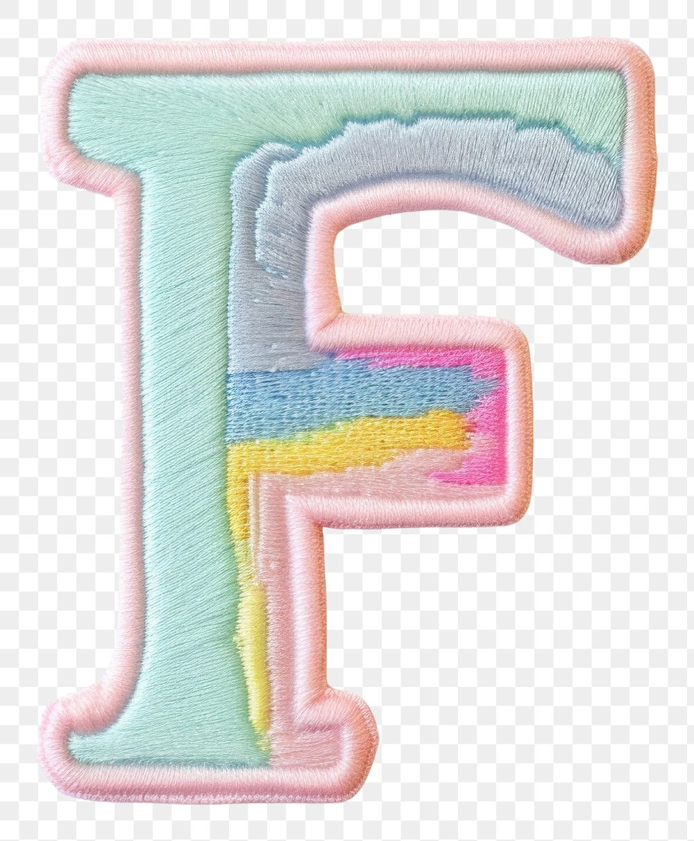 PNG Patch letter F pattern white background representation.