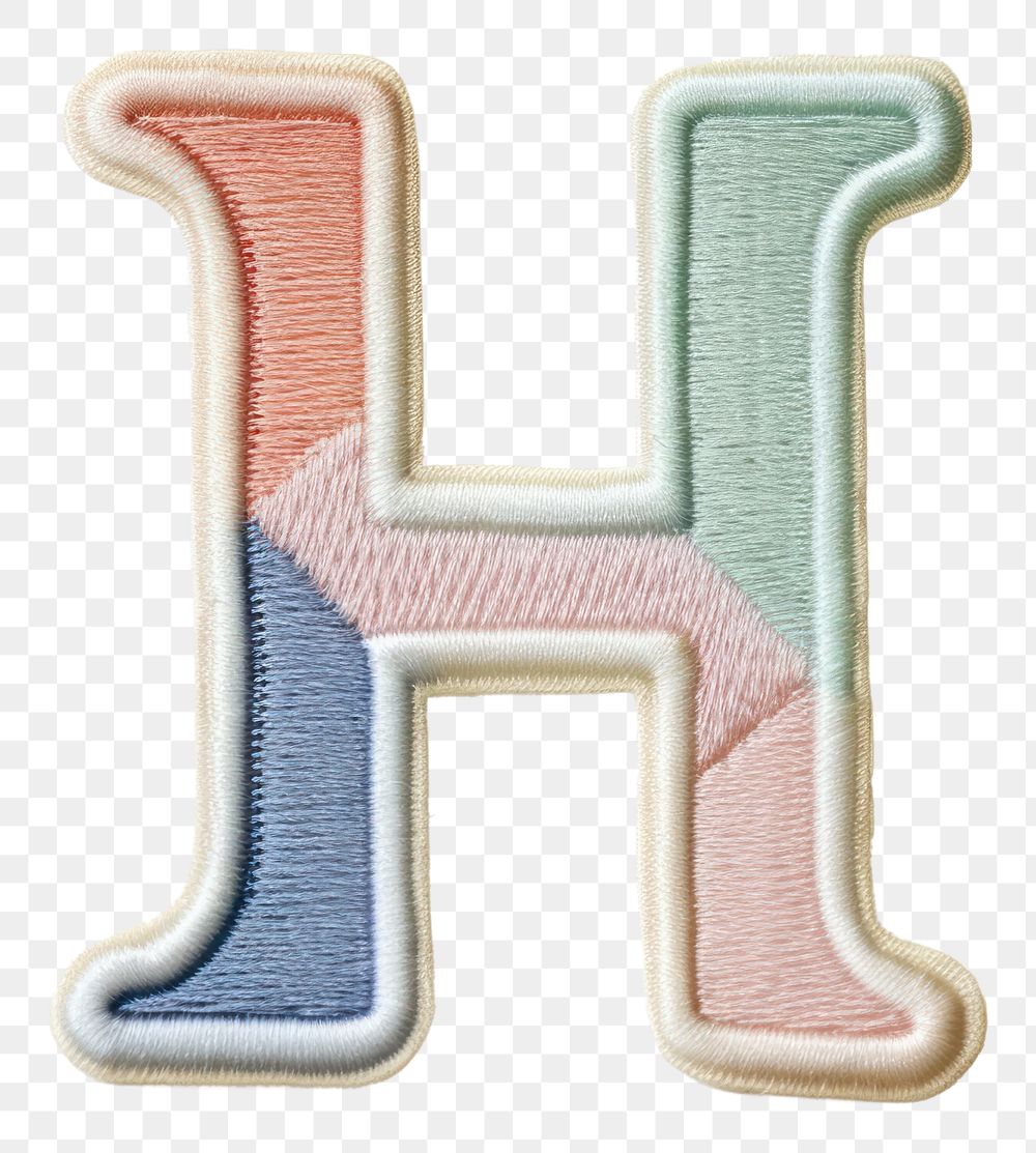 PNG Patch letter H symbol white background creativity.