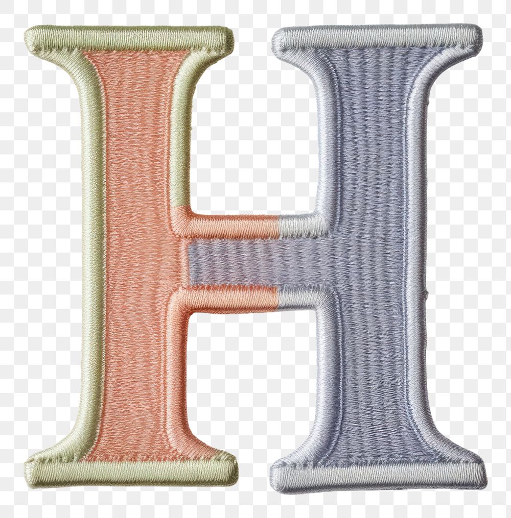 PNG Patch letter H text creativity pattern.