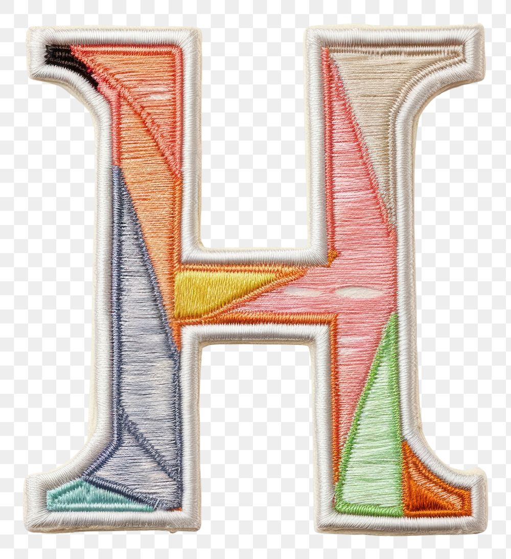 PNG Patch letter H white background creativity alphabet.