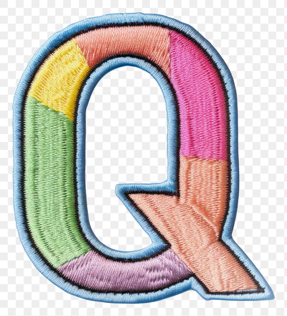 PNG Patch letter Q text white background creativity.