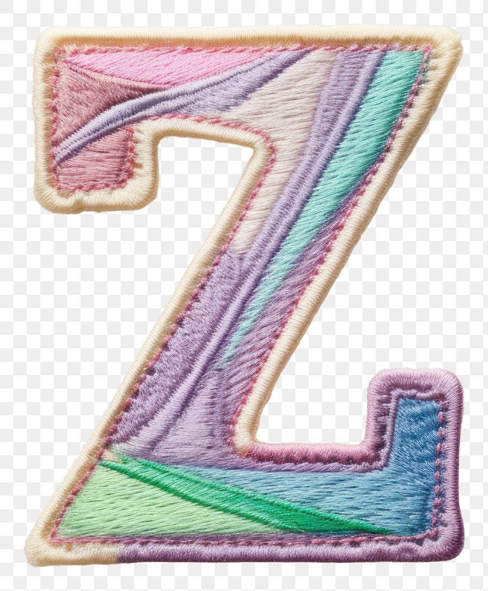 PNG Patch letter Z white background creativity pattern.