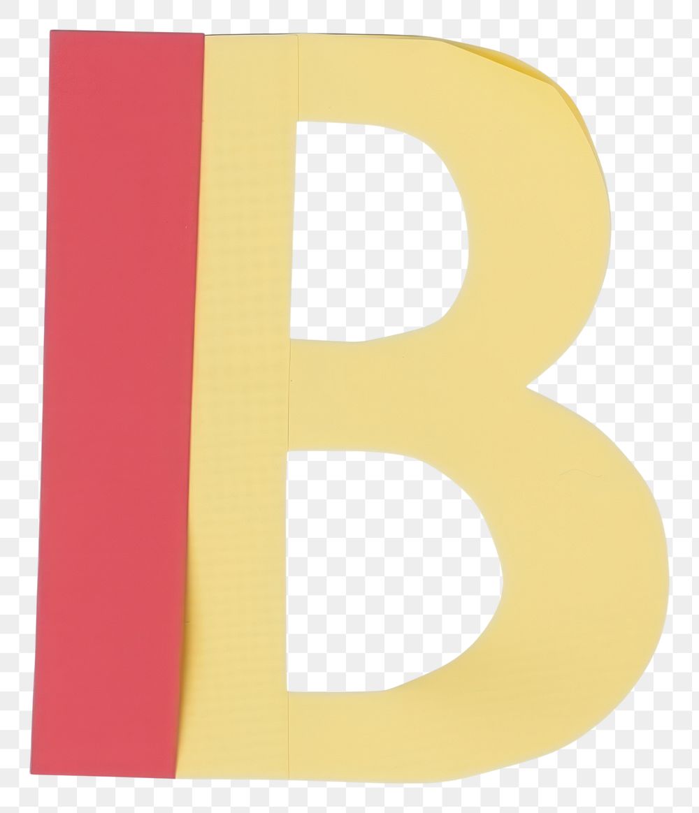 PNG Letter B cut paper text alphabet number.