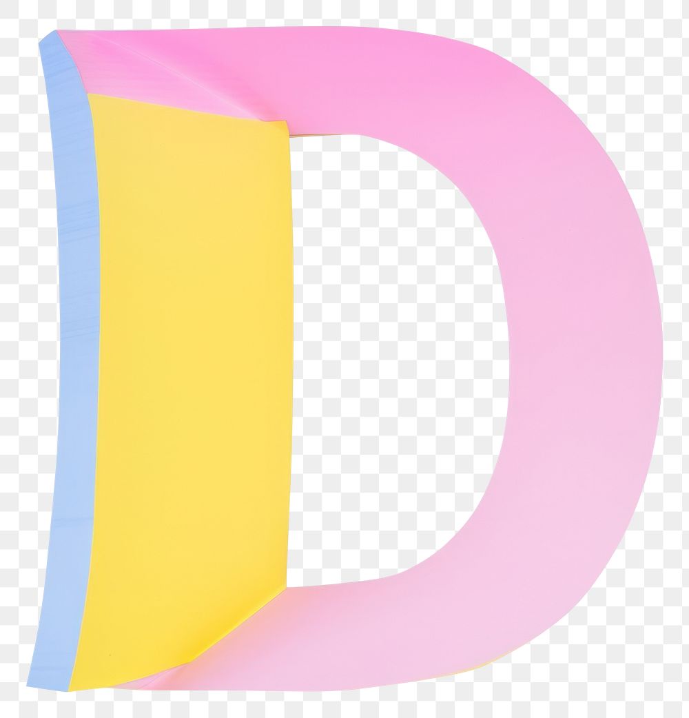 PNG Letter D cut paper text number white background.