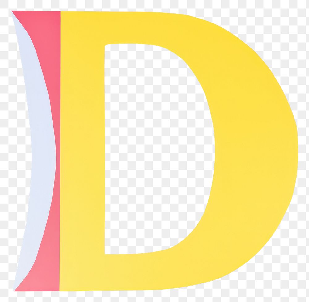 PNG Letter D cut paper text number logo.
