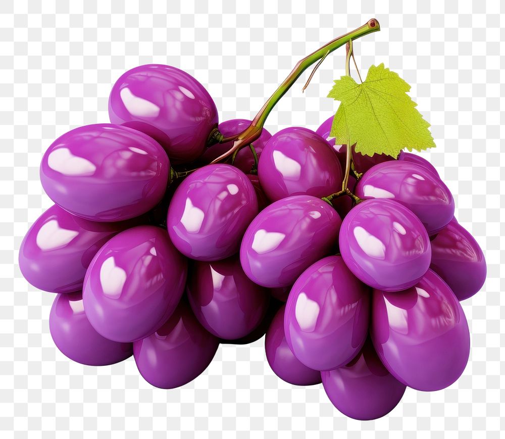 PNG Grapes purple fruit plant.