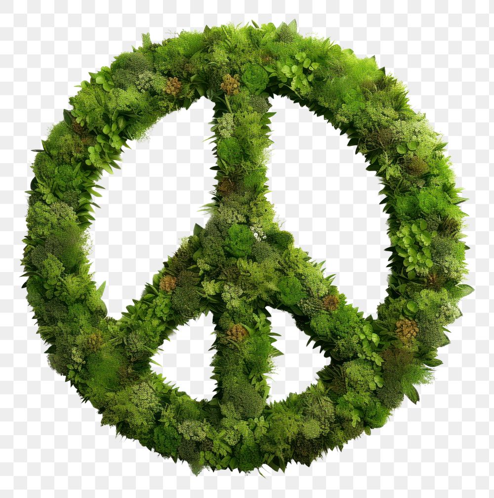 PNG Peace Sign shape plant green.