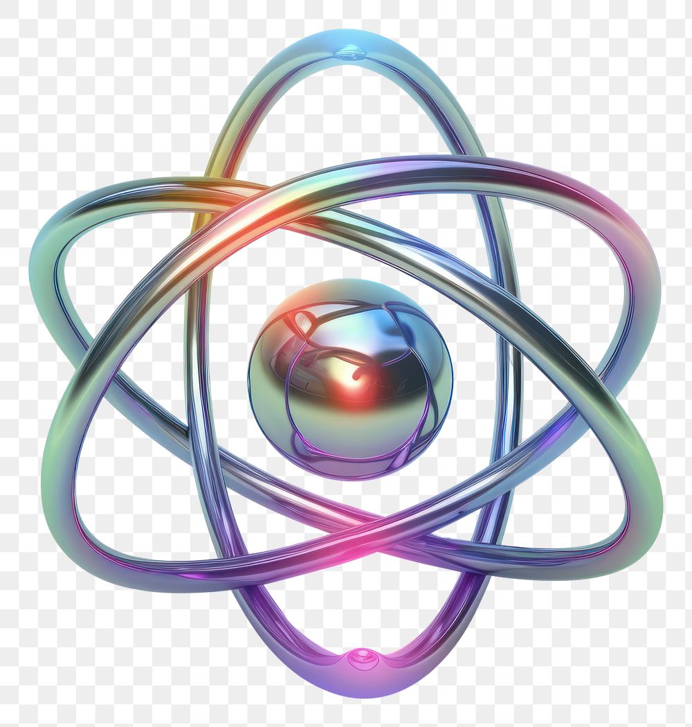 PNG Atom symbol sphere white background illuminated.