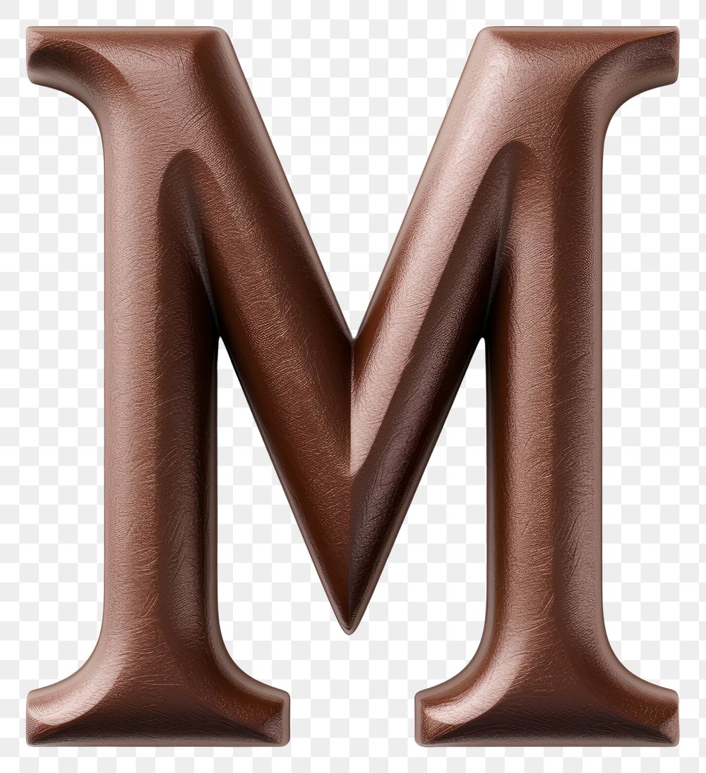 PNG Letter M chocolate text alphabet.