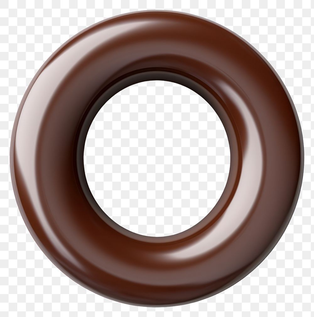 PNG Letter O chocolate brown white background.