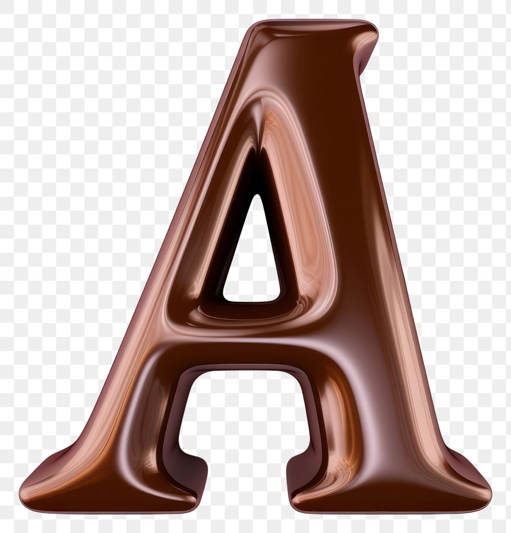 PNG Letter A chocolate alphabet dessert.