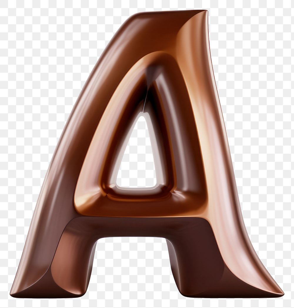 PNG Letter A chocolate brown font.