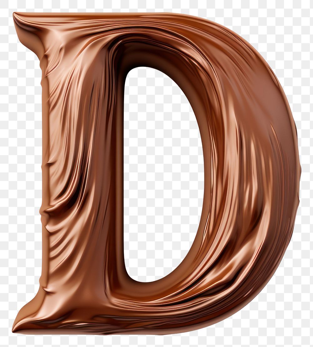 PNG Letter D chocolate text dessert.