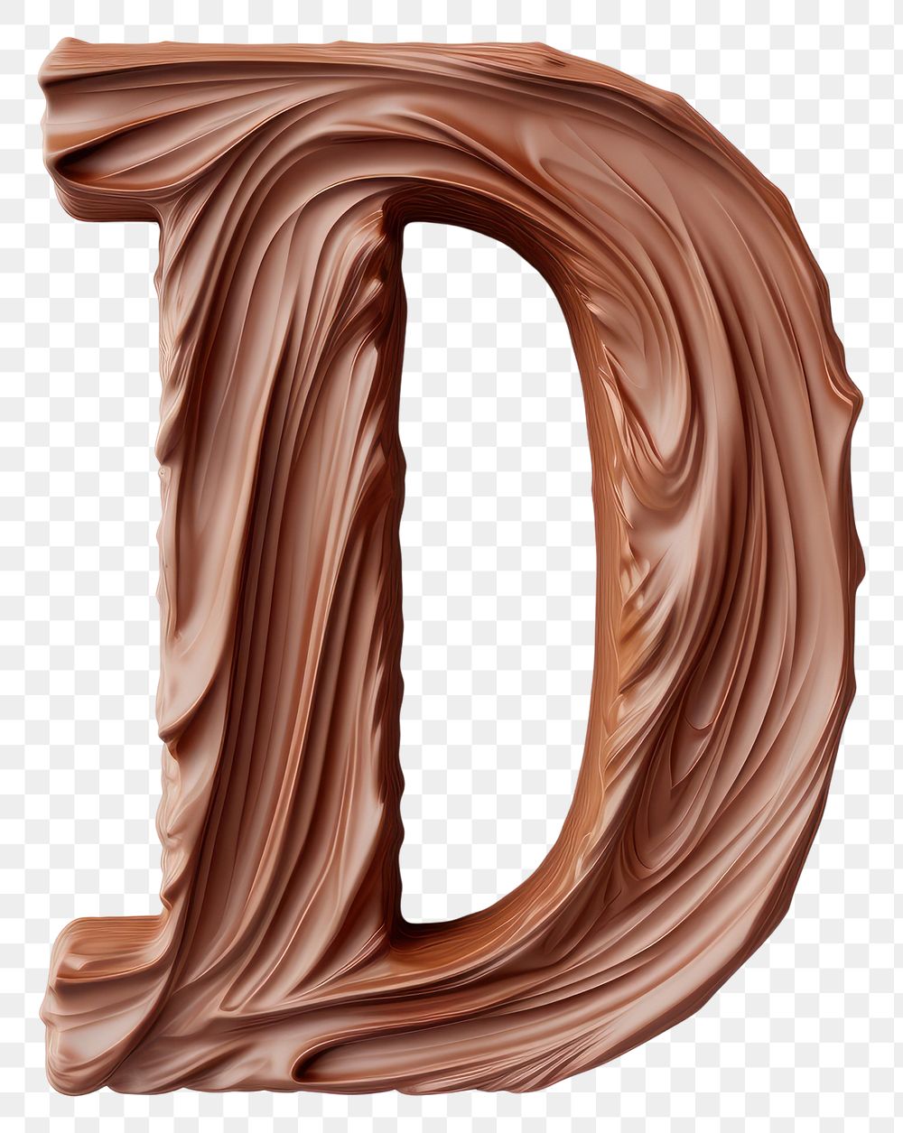 PNG Letter D chocolate dessert brown.