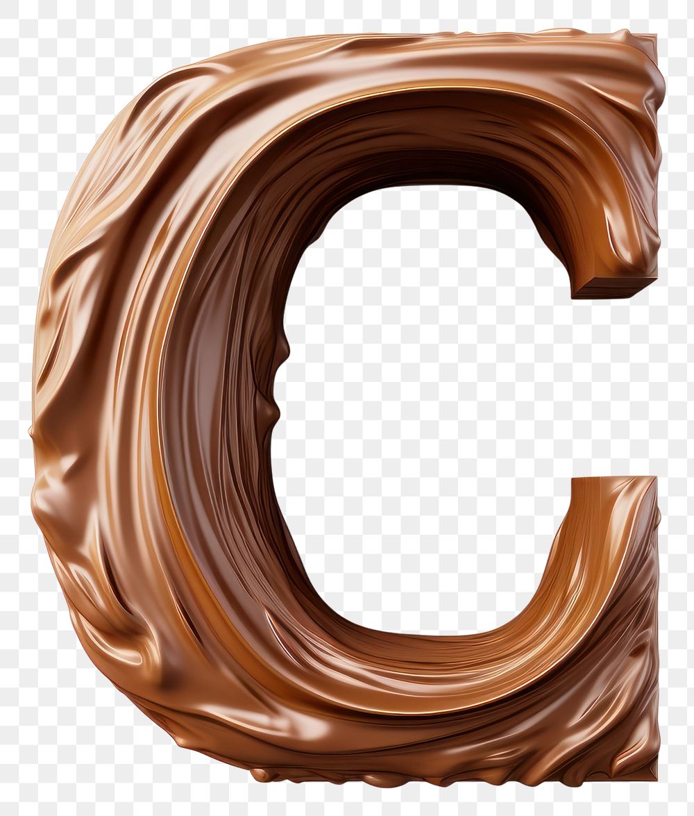 PNG Letter C chocolate text dessert.