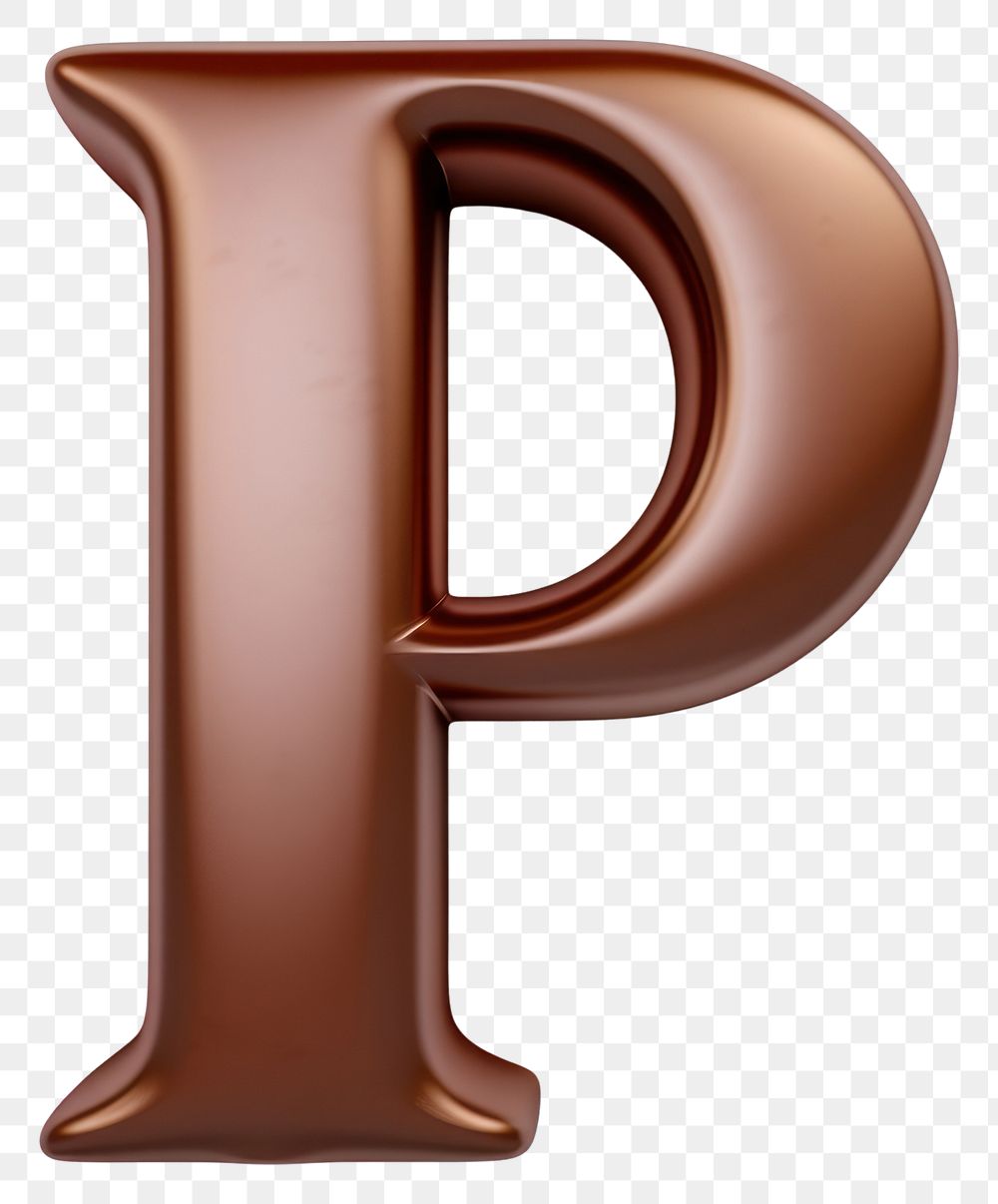 PNG Letter P number text chocolate.