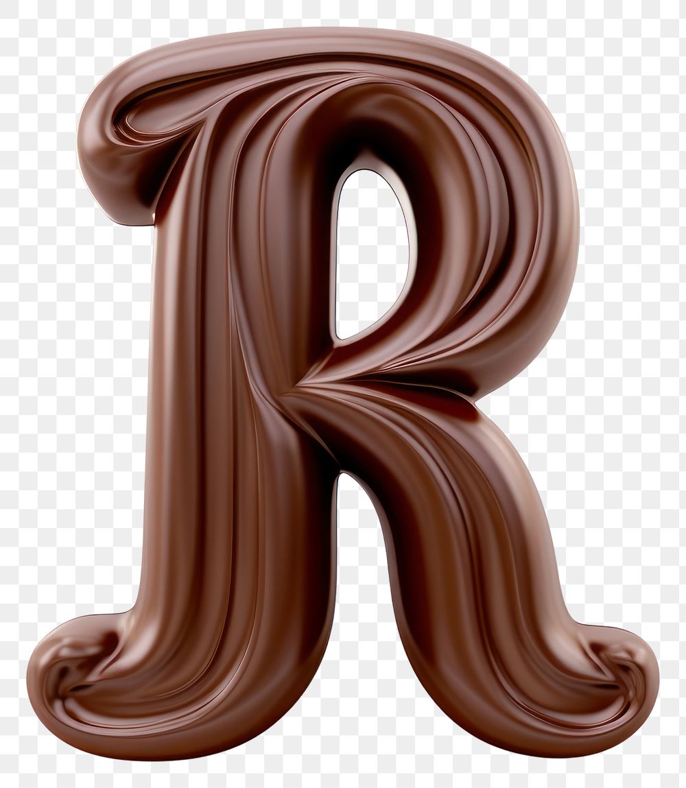 PNG Letter R chocolate text dessert.