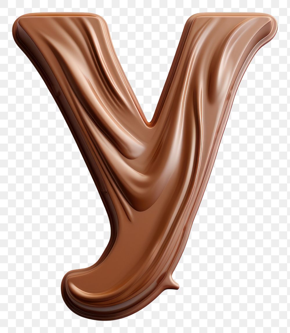 PNG Letter Y chocolate dessert brown.