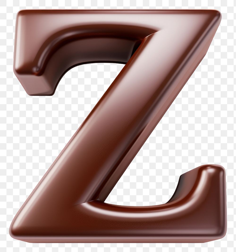 PNG Letter Z number text chocolate.