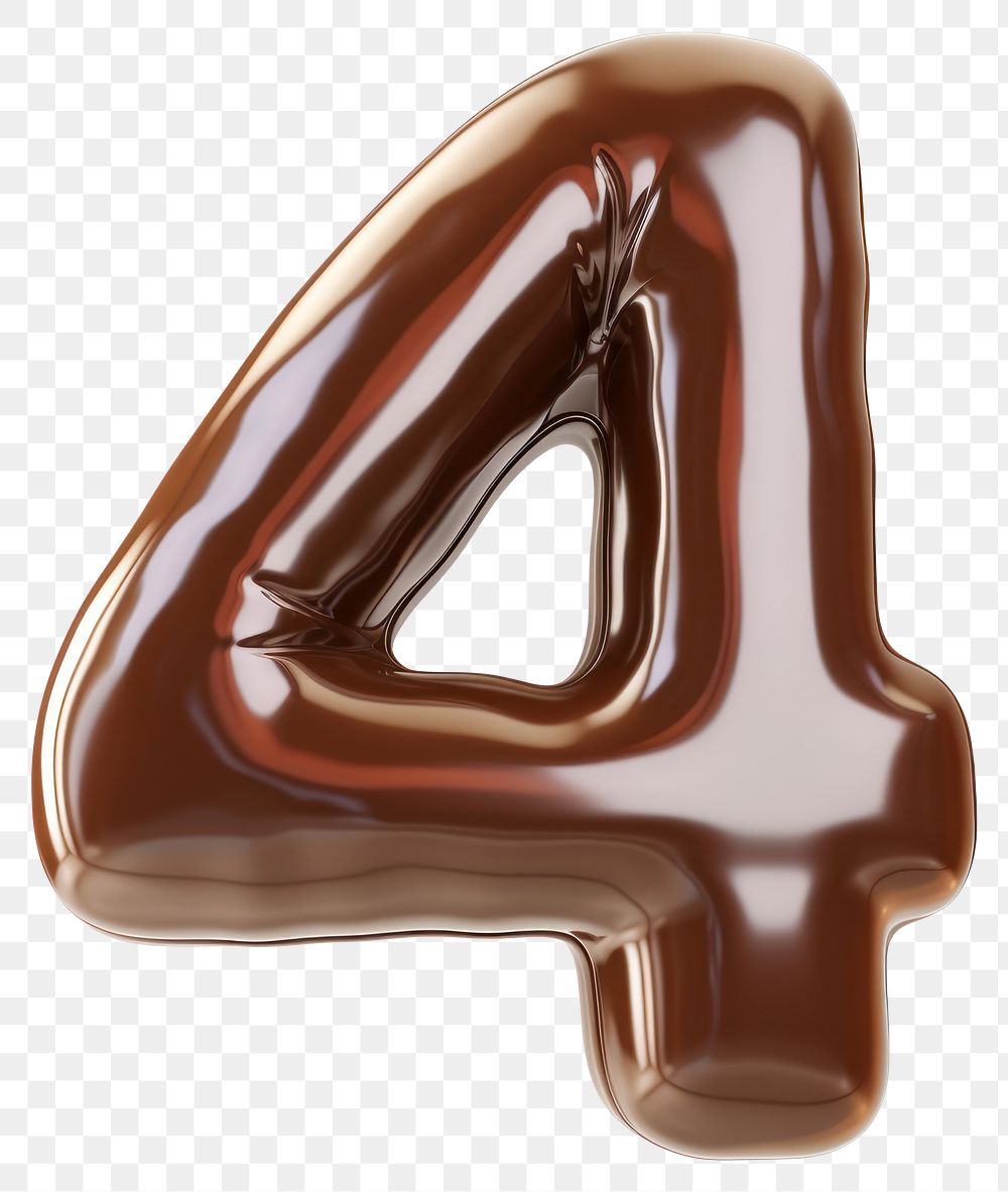 PNG Number 4 chocolate dessert candy.