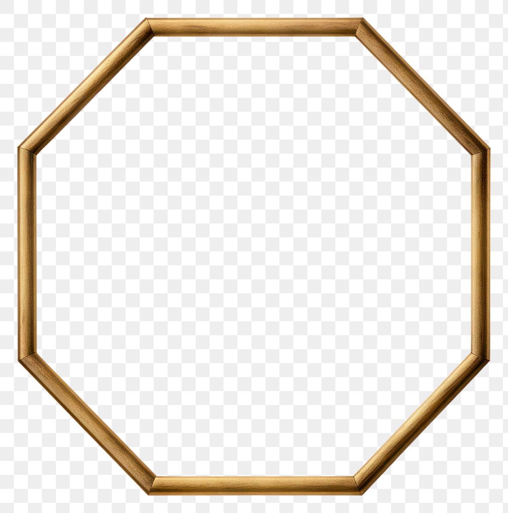 PNG Gold hexagon frame vintage photo white background photography.