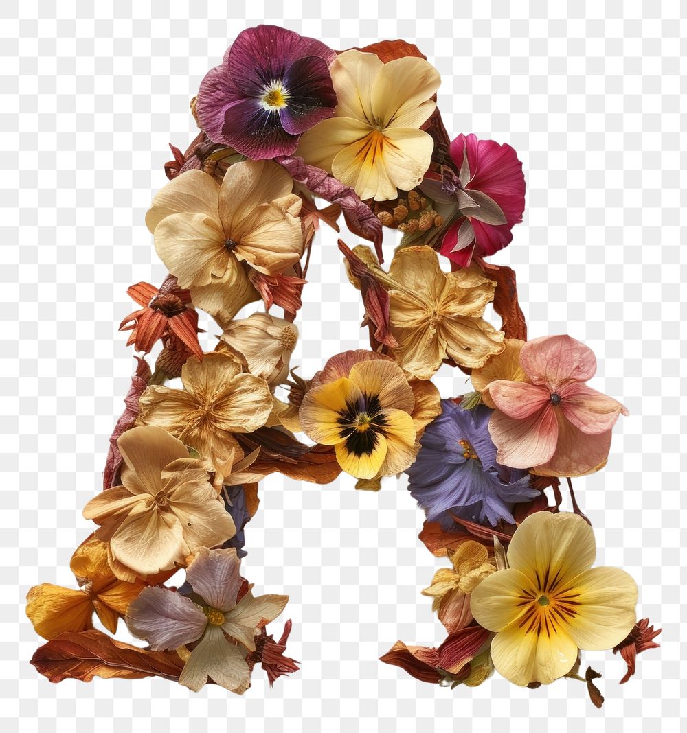 PNG Alphabet A font flower petal plant.