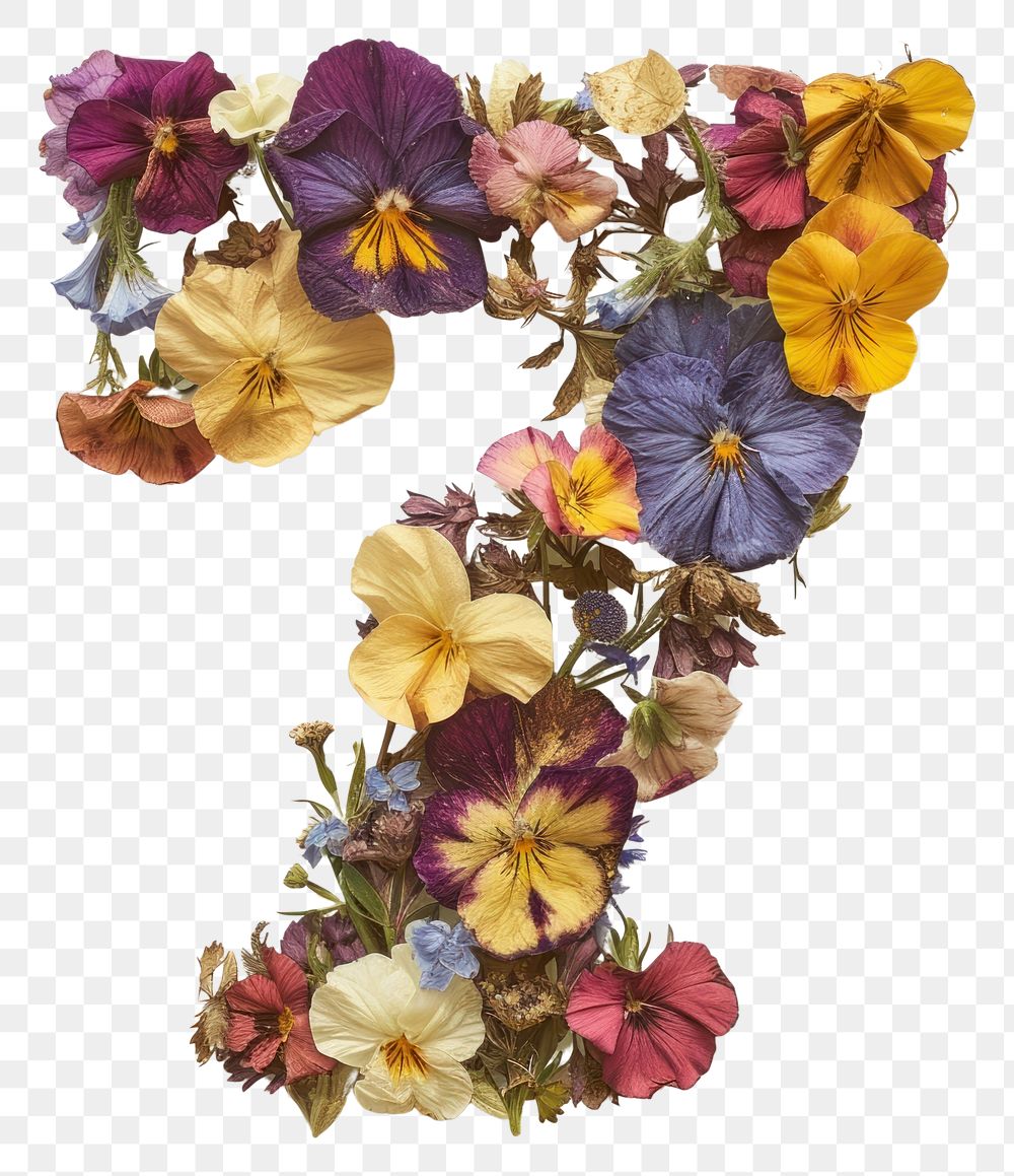 PNG Alphabet Number 7 font flower art petal.