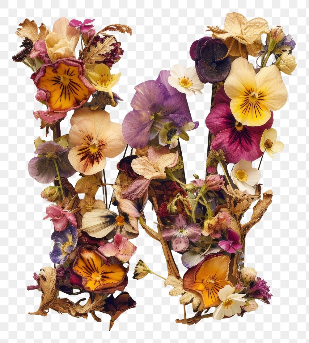 PNG Alphabet W font flower art petal.