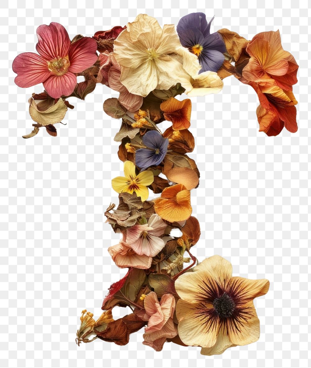 PNG Alphabet T font flower art plant.