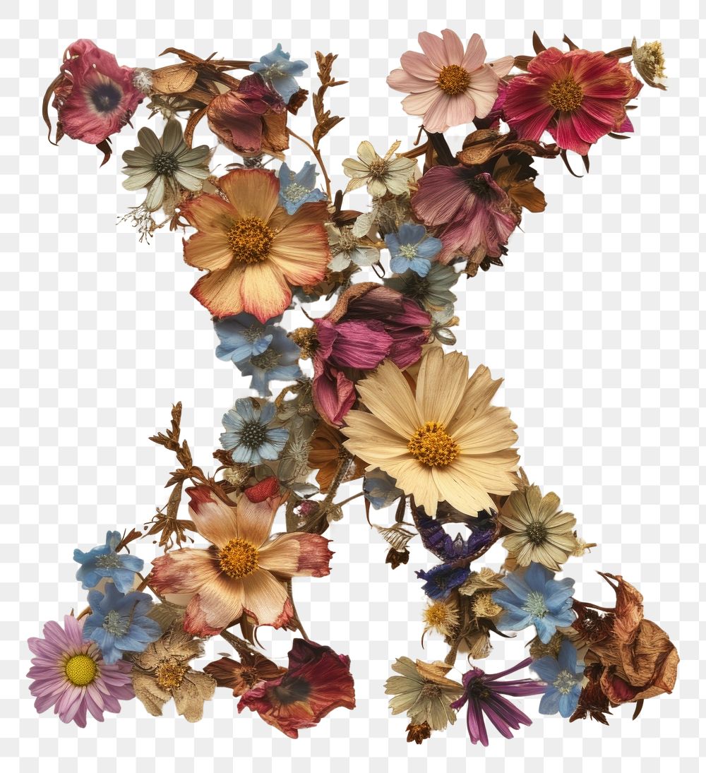 PNG Alphabet X font flower art plant.