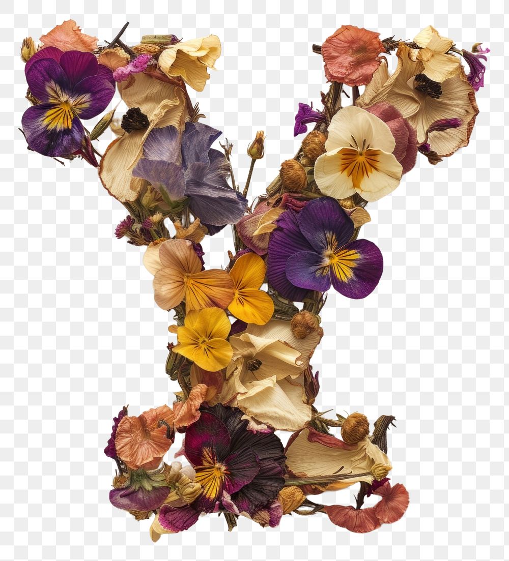 PNG Alphabet Y font flower art petal.