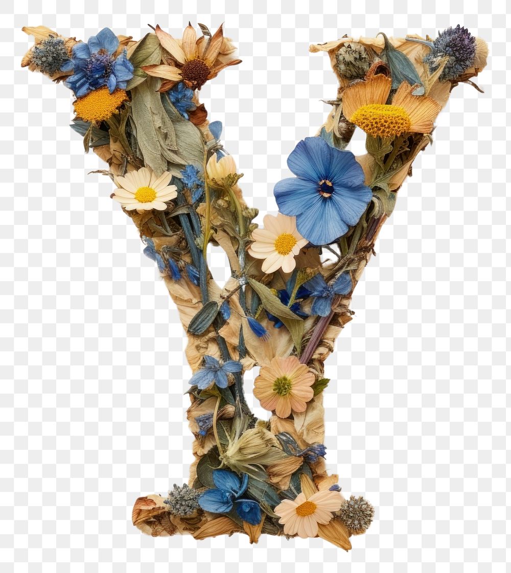 PNG Alphabet Y font flower art accessories.
