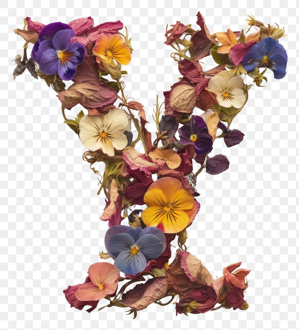 PNG Alphabet Y font flower art petal.