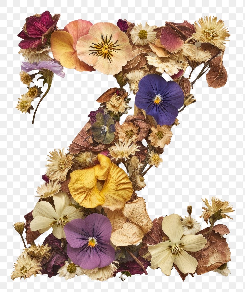 PNG Alphabet Z font flower art plant.