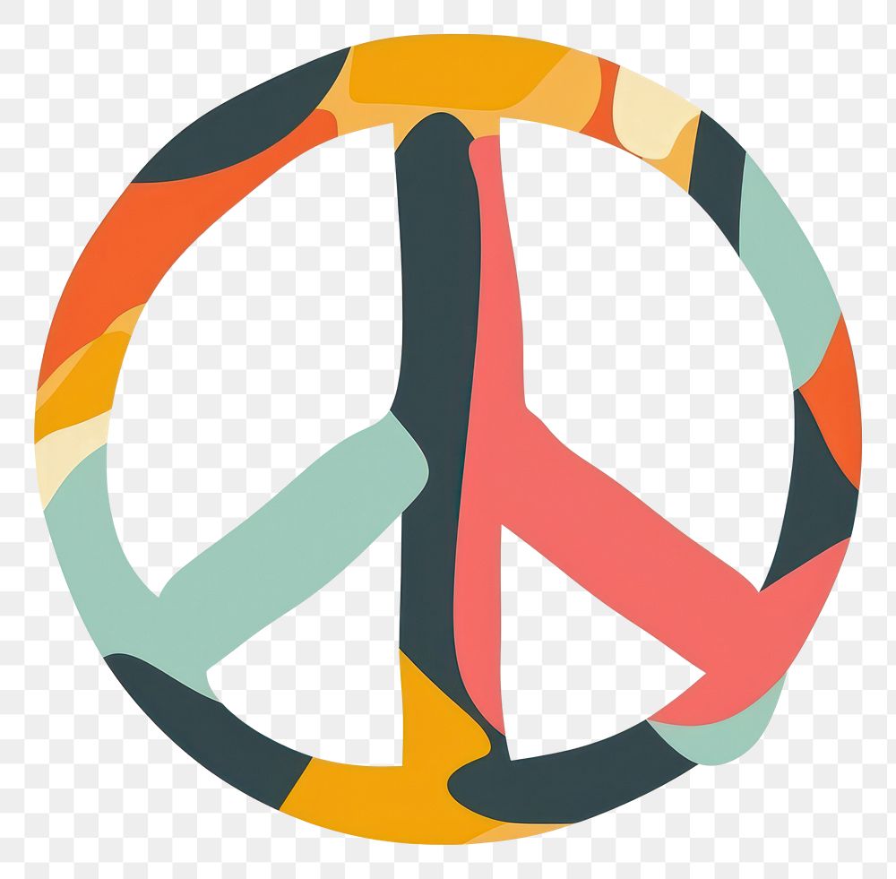 PNG Peace Sign symbol logo art.